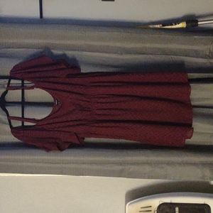 Burgundy dress